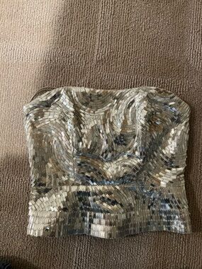 Alice + Olivia Beige Jacket with Turquoise Brand Tag